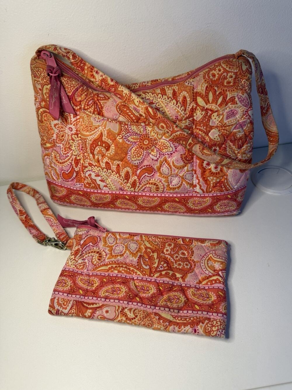 Vintage Vera Bradley Sherbet Paisley Pattern Small Shoulder Bag Purse Y2K 2004